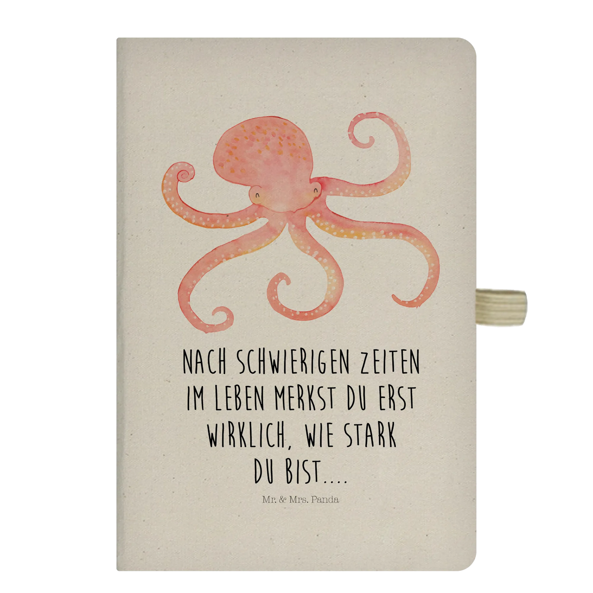 Cotton notebook Squid gift ideas, gifts, card, small animals, animal lover, special gifts, good mood, funny sayings, hand drawn, cute animal motives, cute, sea animal, squid, octopus, water, ocean, arms