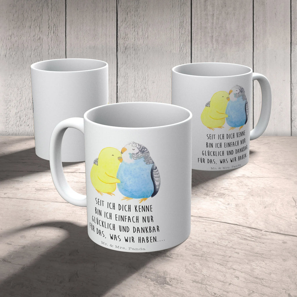Tasse Wellensittich Liebe Tasse mit Motiven, Tasse, Teetasse, Geschenktasse, Kaffeetasse, Tasse mit Zitaten, Keramiktasse, Bürotasse, Porzellantasse, Liebe, Partner, Freund, Freundin, Ehemann, Ehefrau, Heiraten, Verlobung, Heiratsantrag, Liebesgeschenk, Jahrestag, Hocheitstag, Vögel, Kuscheln, Vertrauen, Nähe, Wellensittich