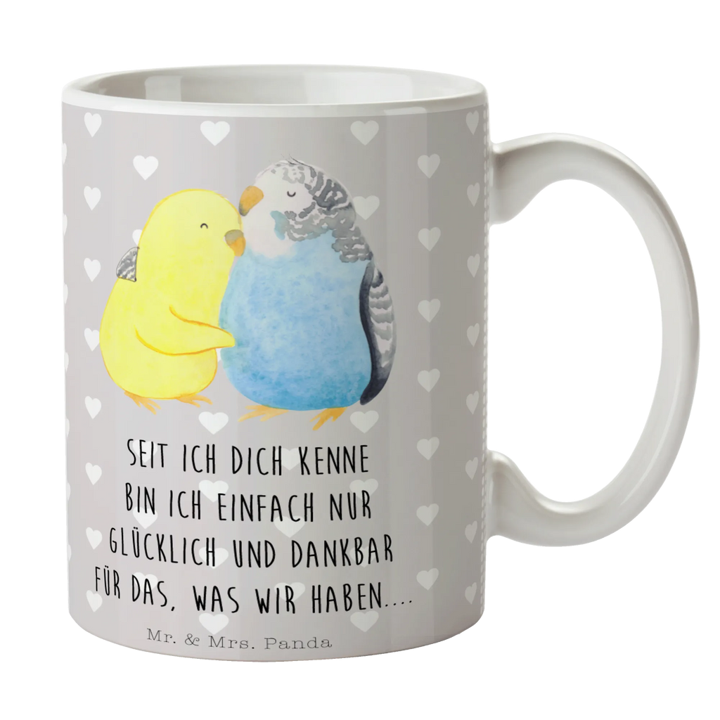 Tasse Wellensittich Liebe Tasse mit Motiven, Tasse, Teetasse, Geschenktasse, Kaffeetasse, Tasse mit Zitaten, Keramiktasse, Bürotasse, Porzellantasse, Liebe, Partner, Freund, Freundin, Ehemann, Ehefrau, Heiraten, Verlobung, Heiratsantrag, Liebesgeschenk, Jahrestag, Hocheitstag, Vögel, Kuscheln, Vertrauen, Nähe, Wellensittich