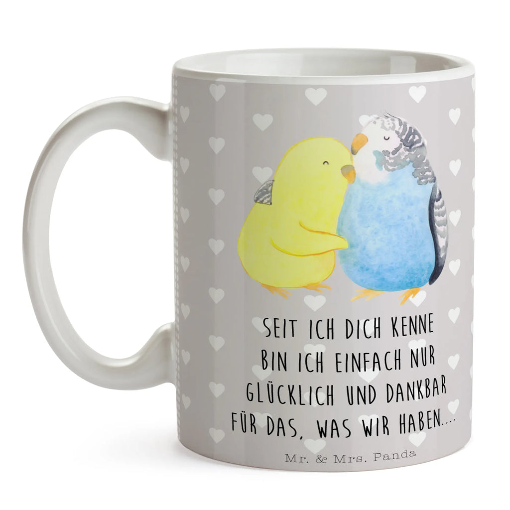 Tasse Wellensittich Liebe Tasse mit Motiven, Tasse, Teetasse, Geschenktasse, Kaffeetasse, Tasse mit Zitaten, Keramiktasse, Bürotasse, Porzellantasse, Liebe, Partner, Freund, Freundin, Ehemann, Ehefrau, Heiraten, Verlobung, Heiratsantrag, Liebesgeschenk, Jahrestag, Hocheitstag, Vögel, Kuscheln, Vertrauen, Nähe, Wellensittich