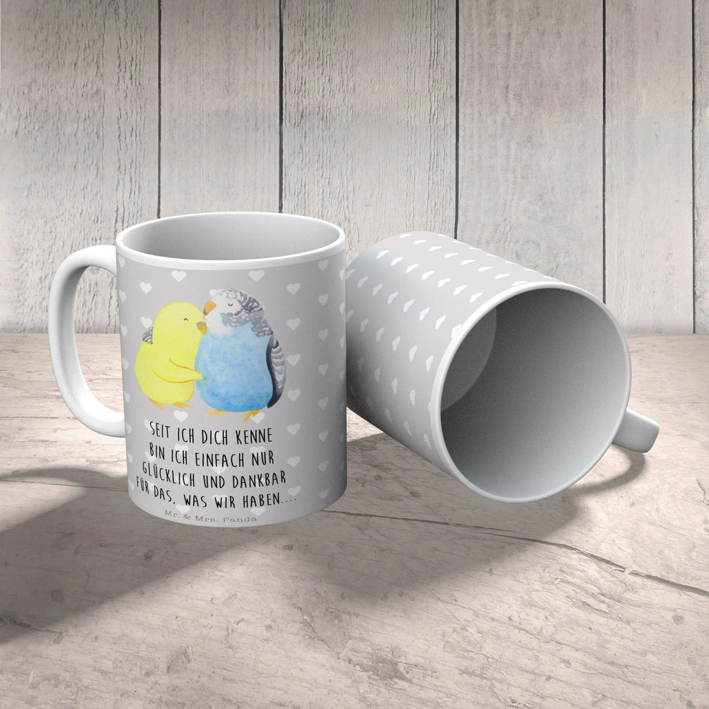 Tasse Wellensittich Liebe Tasse mit Motiven, Tasse, Teetasse, Geschenktasse, Kaffeetasse, Tasse mit Zitaten, Keramiktasse, Bürotasse, Porzellantasse, Liebe, Partner, Freund, Freundin, Ehemann, Ehefrau, Heiraten, Verlobung, Heiratsantrag, Liebesgeschenk, Jahrestag, Hocheitstag, Vögel, Kuscheln, Vertrauen, Nähe, Wellensittich