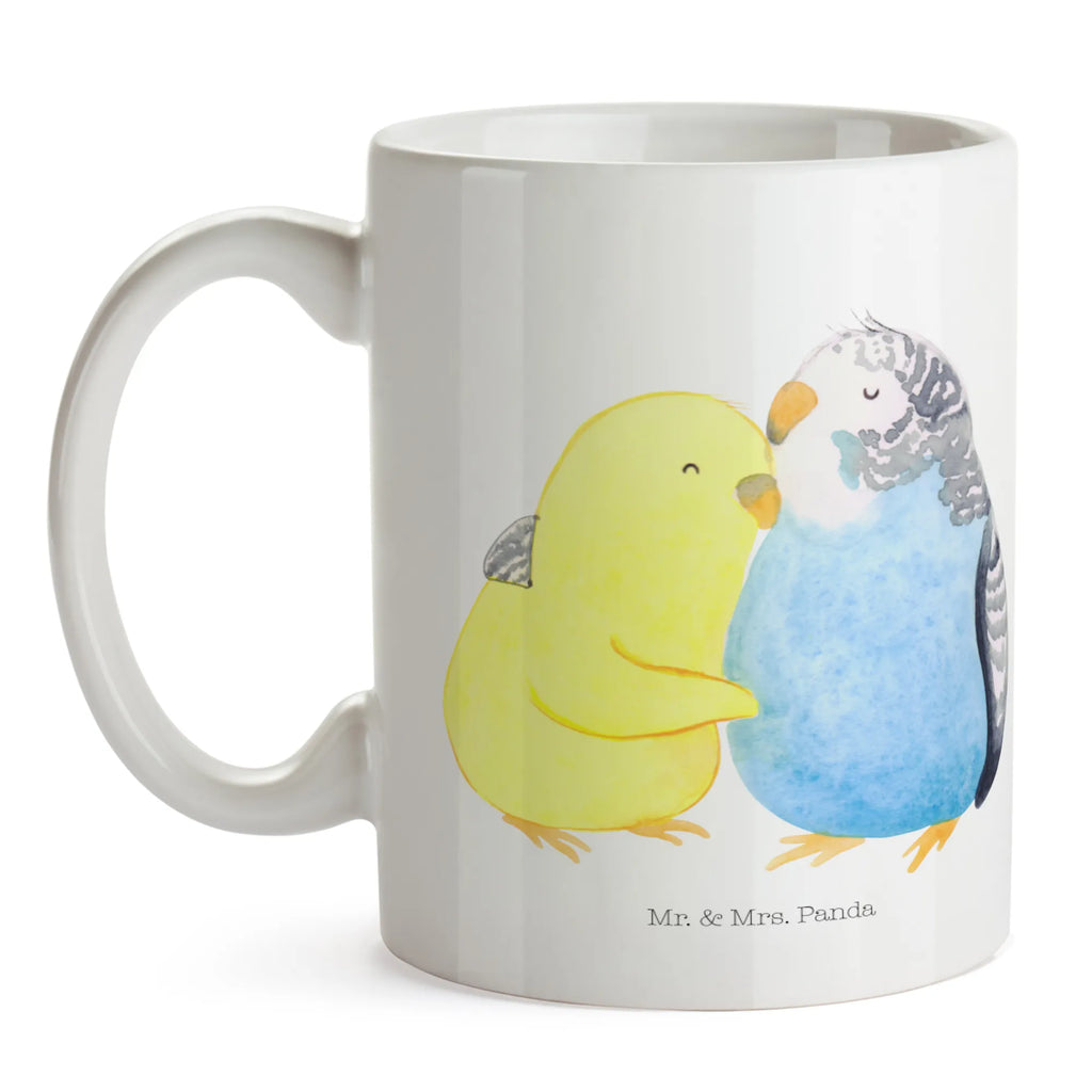 Tasse Wellensittich Liebe Tasse mit Motiven, Tasse, Teetasse, Geschenktasse, Kaffeetasse, Tasse mit Zitaten, Keramiktasse, Bürotasse, Porzellantasse, Liebe, Partner, Freund, Freundin, Ehemann, Ehefrau, Heiraten, Verlobung, Heiratsantrag, Liebesgeschenk, Jahrestag, Hocheitstag, Vögel, Kuscheln, Vertrauen, Nähe, Wellensittich