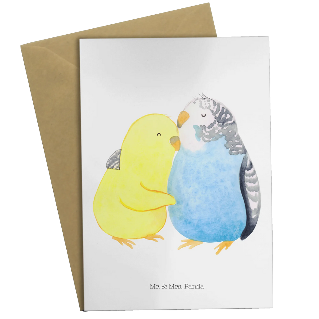 Grußkarte Wellensittich Liebe Glückwunschkarte, Hochzeitskarte, Klappkarte, Karte, Ansichtskarten, Einladungskarte, Geburtstagskarte, Grußkarte, Liebe, Partner, Freund, Freundin, Ehemann, Ehefrau, Heiraten, Verlobung, Heiratsantrag, Liebesgeschenk, Jahrestag, Hocheitstag, Wellensittich, Nähe, Vertrauen, Vögel, Kuscheln