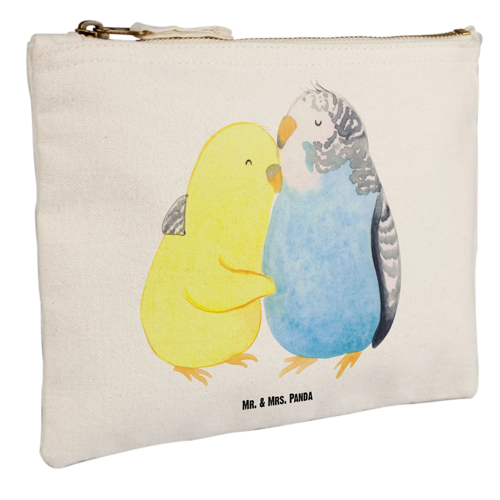 Make-up bag Parakeets in love Love, Loving, Two, Together, Marriage, Engagement, Proposal of marriage, Love gift, gift for her, gift for him, anniversary gift, closeness, birds, cuddling, love, trust, budgie