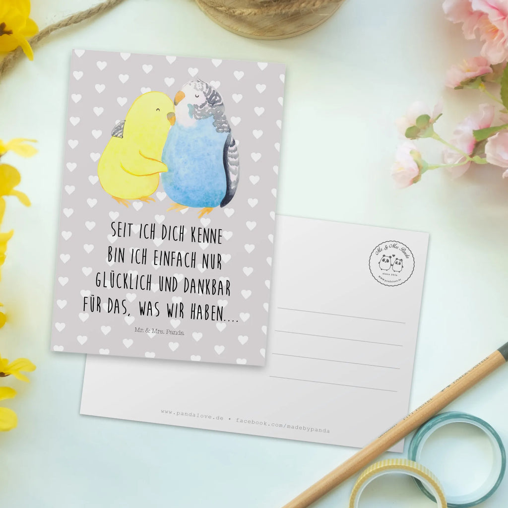 Postkarte Wellensittich Liebe bildkarte, Fotokarte, Ansichtskarten, einzelkarte, Kunstkarten, Designkarte, kunstkarte, spruchkarte, Grußkarte, Postkarten, Ansichtskarte, Postkarte, Motivkarte, Ehefrau, Freundin, Partner, Heiraten, Freund, Ehemann, Liebesgeschenk, Hocheitstag, Liebe, Heiratsantrag, Verlobung, Jahrestag, Kuscheln, Vertrauen, Nähe, Vögel, Wellensittich