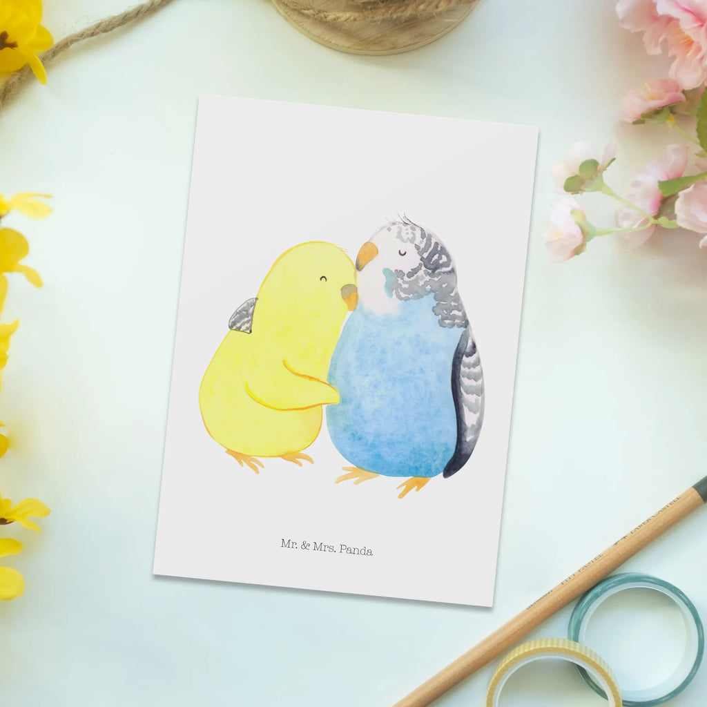 Postkarte Wellensittich Liebe bildkarte, Fotokarte, Ansichtskarten, einzelkarte, Kunstkarten, Designkarte, kunstkarte, spruchkarte, Grußkarte, Postkarten, Ansichtskarte, Postkarte, Motivkarte, Ehefrau, Freundin, Partner, Heiraten, Freund, Ehemann, Liebesgeschenk, Hocheitstag, Liebe, Heiratsantrag, Verlobung, Jahrestag, Kuscheln, Vertrauen, Nähe, Vögel, Wellensittich
