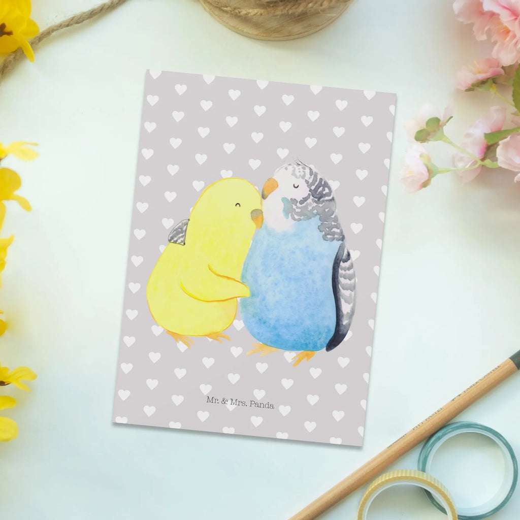 Postkarte Wellensittich Liebe bildkarte, Fotokarte, Ansichtskarten, einzelkarte, Kunstkarten, Designkarte, kunstkarte, spruchkarte, Grußkarte, Postkarten, Ansichtskarte, Postkarte, Motivkarte, Ehefrau, Freundin, Partner, Heiraten, Freund, Ehemann, Liebesgeschenk, Hocheitstag, Liebe, Heiratsantrag, Verlobung, Jahrestag, Kuscheln, Vertrauen, Nähe, Vögel, Wellensittich