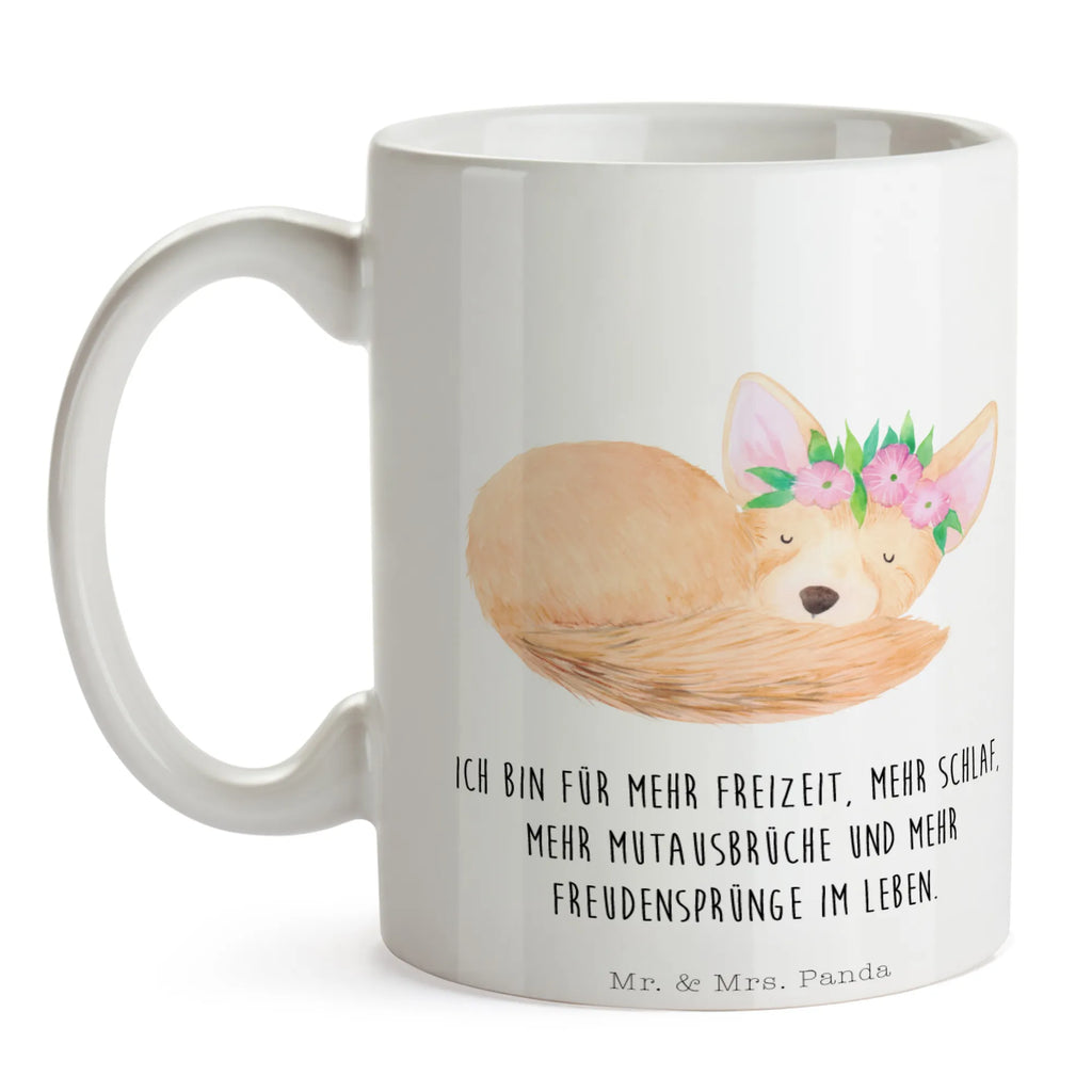 Tasse Wüstenfuchs Blumenkranz Henkelbecher, Kaffeepott, Kakaotasse, Tasse mit Motiv, kaffeebecher keramik, kaffeetasse bedruckt, Keramikbecher, Becher, Designtasse, Kaffeebecher, Kaffeetasse, Motivtasse, Frühstücksbecher, Trinkbecher, Geschenktasse, hochwertige tasse, Mug, Teebecher, Keramiktasse, Trinktasse, Bedruckte Tasse, schöne tasse, Bürobecher, milchkaffeetasse, tasse für kaffee, Dekotasse, Tasse mit Spruch, kaffeetasse keramik, Teepott, Tasse, statement tasse, haferl, Frühstückstasse, Sprüchetasse, kaffeebecher bedruckt, tasse für büro, Coffee Mug, heißgetränkebecher, Pott, Henkeltasse, design tasse, Teetasse, Bürotasse, Afrika, Wildtiere, Wüste, Wüstenfuchs, Blumen, Glücklich, Blumenkranz