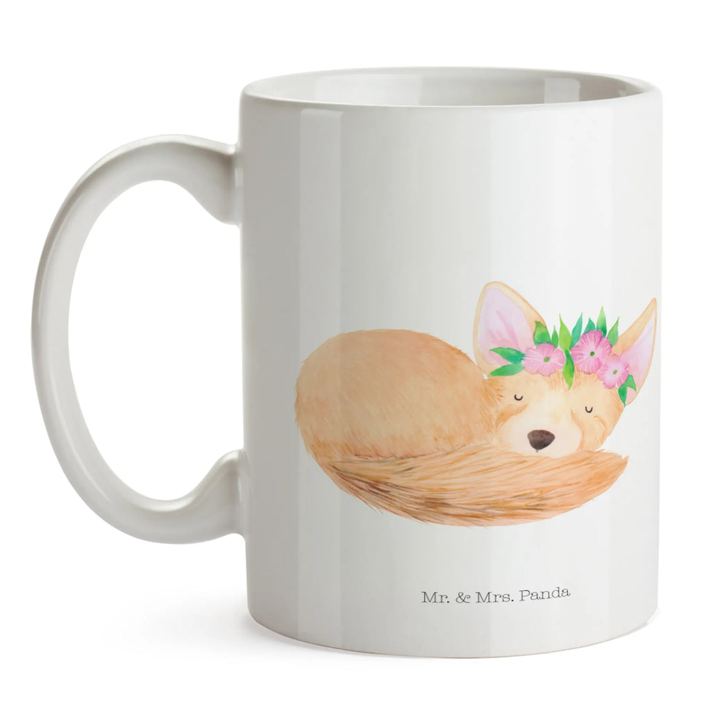 Tasse Wüstenfuchs Blumenkranz Henkelbecher, Kaffeepott, Kakaotasse, Tasse mit Motiv, kaffeebecher keramik, kaffeetasse bedruckt, Keramikbecher, Becher, Designtasse, Kaffeebecher, Kaffeetasse, Motivtasse, Frühstücksbecher, Trinkbecher, Geschenktasse, hochwertige tasse, Mug, Teebecher, Keramiktasse, Trinktasse, Bedruckte Tasse, schöne tasse, Bürobecher, milchkaffeetasse, tasse für kaffee, Dekotasse, Tasse mit Spruch, kaffeetasse keramik, Teepott, Tasse, statement tasse, haferl, Frühstückstasse, Sprüchetasse, kaffeebecher bedruckt, tasse für büro, Coffee Mug, heißgetränkebecher, Pott, Henkeltasse, design tasse, Teetasse, Bürotasse, Afrika, Wildtiere, Wüste, Wüstenfuchs, Blumen, Glücklich, Blumenkranz