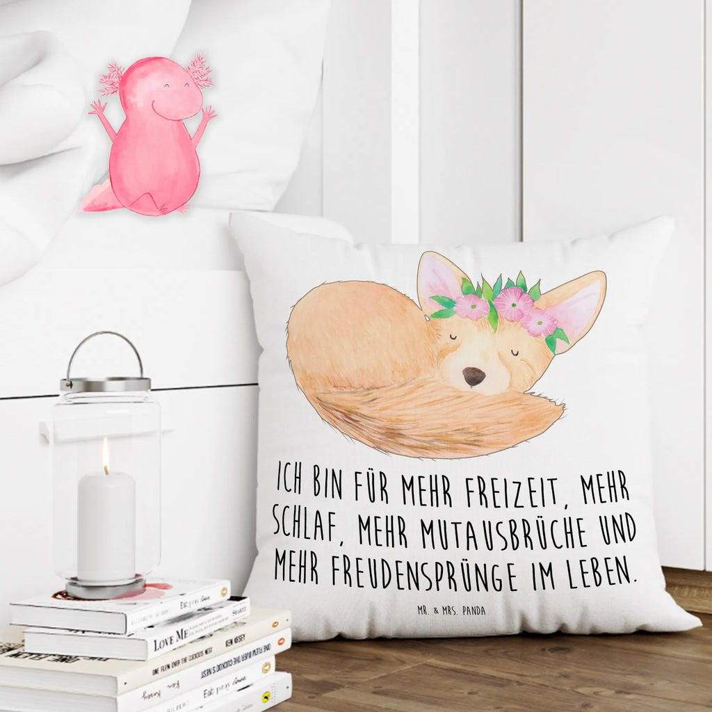 40x40 Kissen Wüstenfuchs Blumenkranz Kissenbezüge, Kissenhülle, sitzkissen, Sofakissen, Sofakissen 40x40, Kissenbezug 40x40, Couchkissen, Kissen 40x40, Kopfkissen 40x40, Dekokissen 40x40, sofakissen, Zierkissen, Kissenhülle 40x40, Dekokissen, Kopfkissen, Kissen, Dekokissen Sofa, Kissen 40x40 Waschbar, Motivkissen, Afrika, Wildtiere, Wüstenfuchs, Wüste, Blumenkranz, Blumen, Glücklich