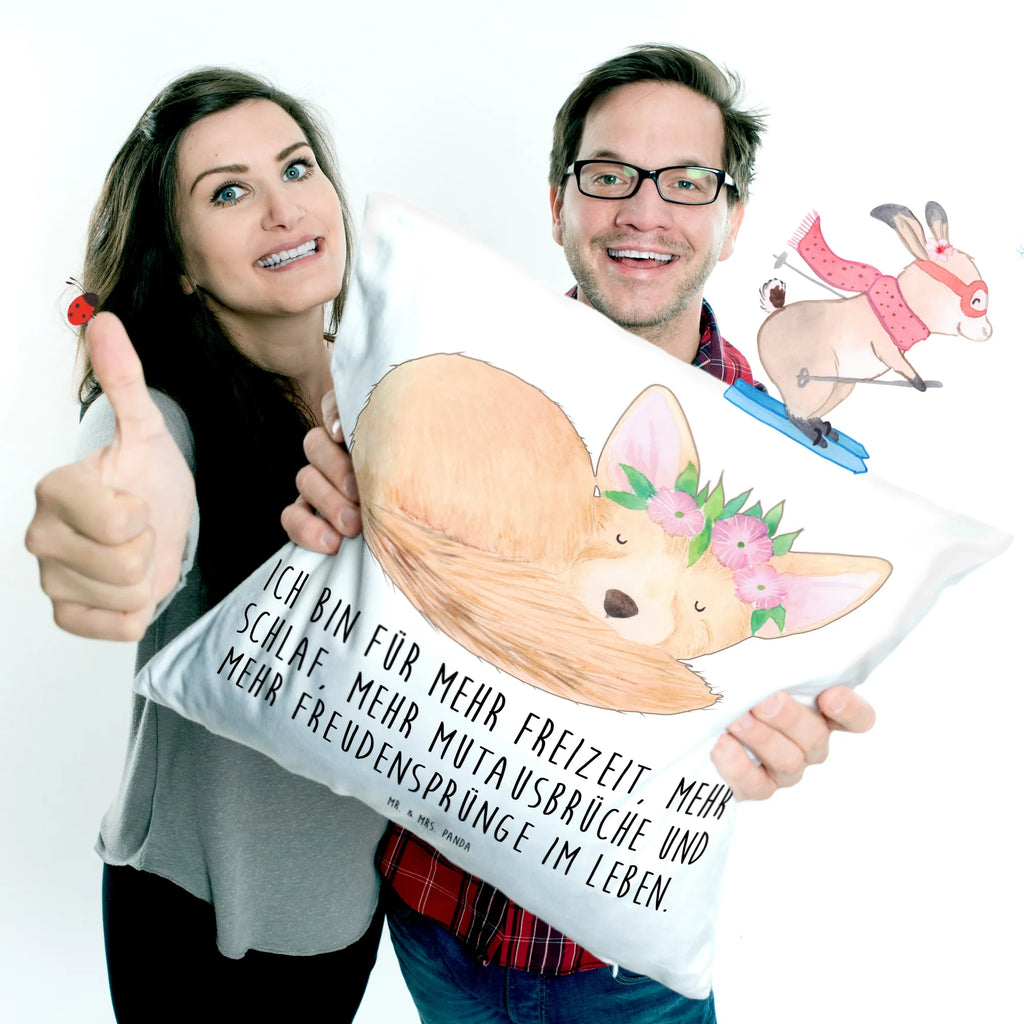 40x40 Kissen Wüstenfuchs Blumenkranz Kissenbezüge, Kissenhülle, sitzkissen, Sofakissen, Sofakissen 40x40, Kissenbezug 40x40, Couchkissen, Kissen 40x40, Kopfkissen 40x40, Dekokissen 40x40, sofakissen, Zierkissen, Kissenhülle 40x40, Dekokissen, Kopfkissen, Kissen, Dekokissen Sofa, Kissen 40x40 Waschbar, Motivkissen, Afrika, Wildtiere, Wüstenfuchs, Wüste, Blumenkranz, Blumen, Glücklich