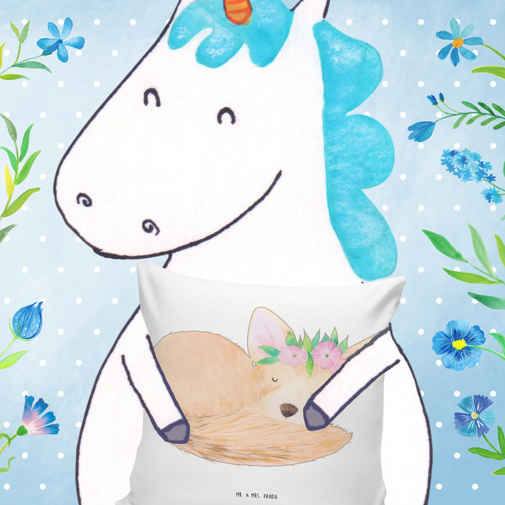 40x40 Kissen Wüstenfuchs Blumenkranz Kissenbezüge, Kissenhülle, sitzkissen, Sofakissen, Sofakissen 40x40, Kissenbezug 40x40, Couchkissen, Kissen 40x40, Kopfkissen 40x40, Dekokissen 40x40, sofakissen, Zierkissen, Kissenhülle 40x40, Dekokissen, Kopfkissen, Kissen, Dekokissen Sofa, Kissen 40x40 Waschbar, Motivkissen, Afrika, Wildtiere, Wüstenfuchs, Wüste, Blumenkranz, Blumen, Glücklich