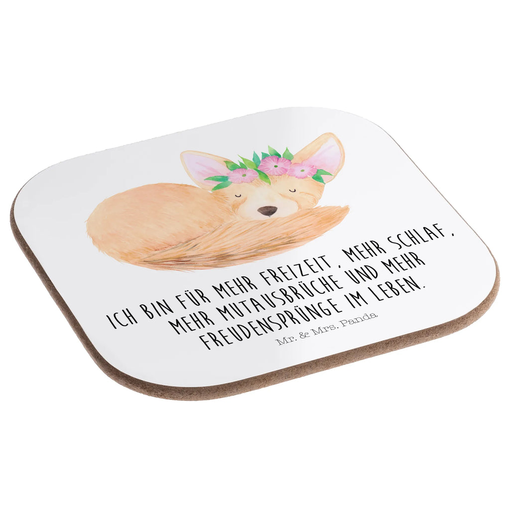 Quadratische Untersetzer Wüstenfuchs Blumenkranz Untersetzer Holz, Untersetzer für Gläser, Untersetzer aus Holz, Glasuntersetzer, Untersetzer Design, Untersetzer, Holzuntersetzer, Korkuntersetzer, Tassen Untersetzer, Bierdeckel, Getränkeuntersetzer, Untersetzer Gläser, Afrika, Wildtiere, Blumen, Blumenkranz, Glücklich, Wüstenfuchs, Wüste