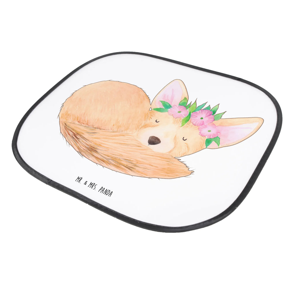 Car sun shade desert fox Flower car, sun visor, back seat, windows, family, gift, children, sun protection, Africa, desert, desert fox, happy, wreath of flowers, flowers