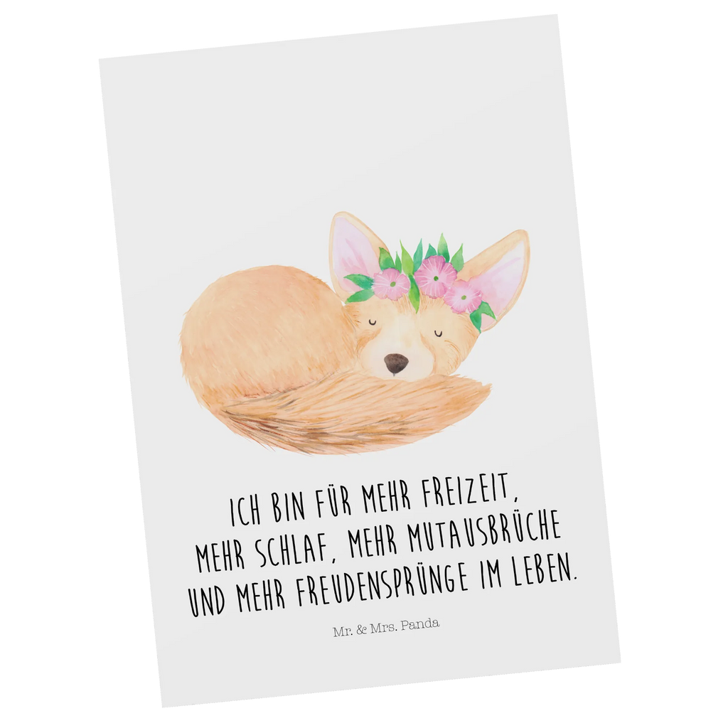 Postkarte Wüstenfuchs Blumen Postkarte, Ansichtskarte, Grußkarte, kunstkarte, Fotokarte, einzelkarte, Kunstkarten, Motivkarte, spruchkarte, Postkarten, bildkarte, Designkarte, Ansichtskarten, Afrika, Wildtiere, Wüstenfuchs, Blumen, Glücklich, Wüste, Blumenkranz