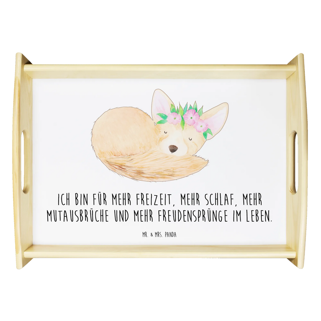 Serving tray desert fox Flower serving tray, breakfast tray, wooden tray, tray, kitchen tray, Africa, flowers, desert fox, wreath of flowers, desert, happy