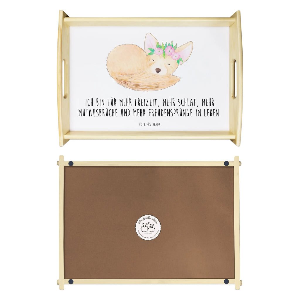 Serving tray desert fox Flower serving tray, breakfast tray, wooden tray, tray, kitchen tray, Africa, flowers, desert fox, wreath of flowers, desert, happy