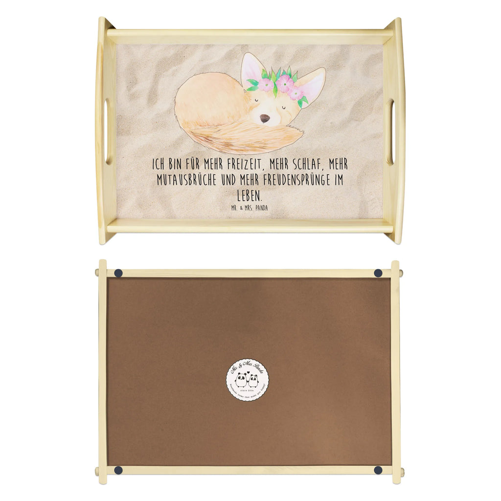 Serving tray desert fox Flower serving tray, breakfast tray, wooden tray, tray, kitchen tray, Africa, flowers, desert fox, wreath of flowers, desert, happy