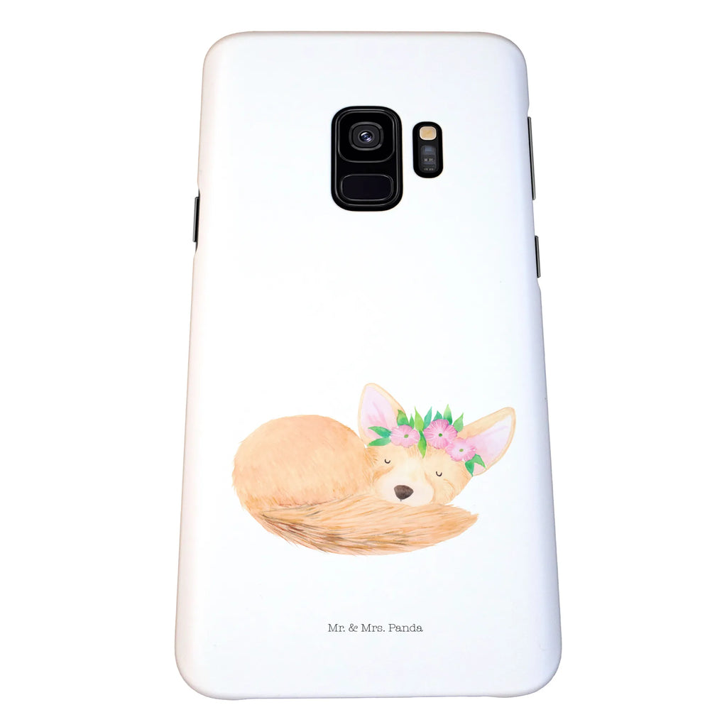 Etui na iPhone 11 lis pustynny kwiaty Handy, Hülle, Cover, Iphone 10, Handycover, Iphone X, Handy Case, Handyhülle, Wildtiere, Afrika, Wüstenfuchs, Blumen, Blumenkranz, Glücklich, Wüste