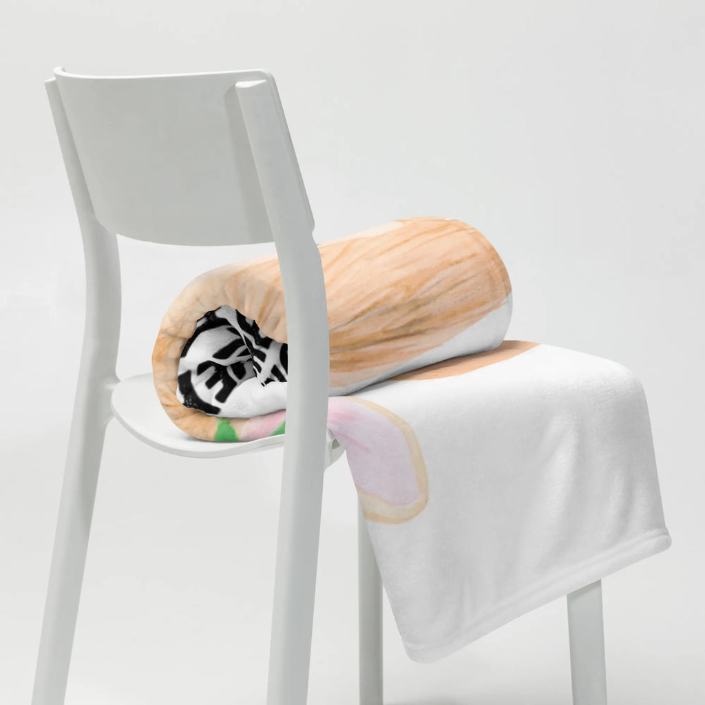 Kocyk dla niemowląt lis pustynny kwiaty Babydecke, Geschenk Geburt, Krabbeldecke, Babyecke Kuscheldecke, Babygeschenk, Afrika, Wildtiere, Blumen, Blumenkranz, Wüste, Glücklich, Wüstenfuchs