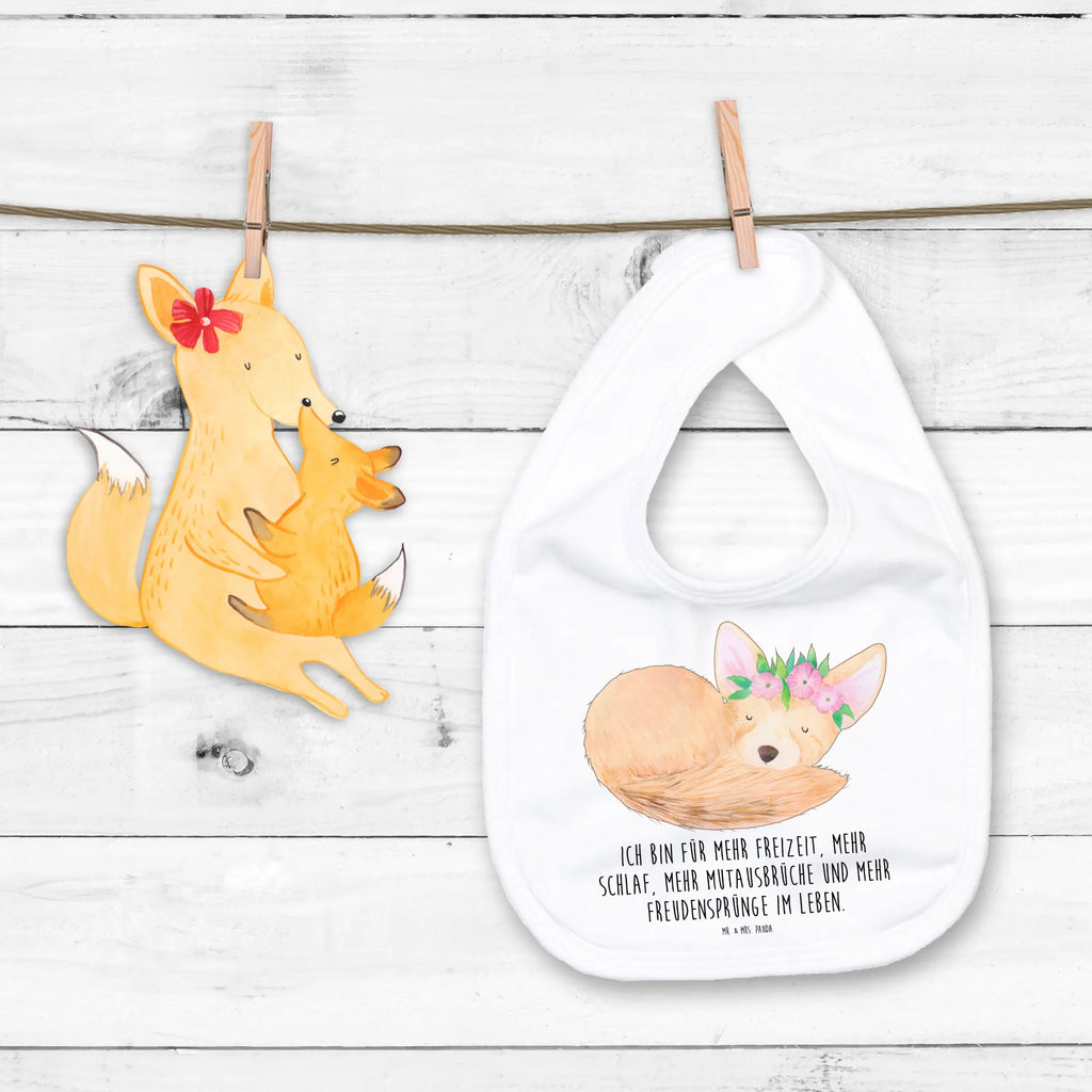 Bib desert fox Flower drool bib, baby bib, spit cloth, baby party, toddler, baby shower, Africa, desert fox, desert, flowers, wreath of flowers, happy