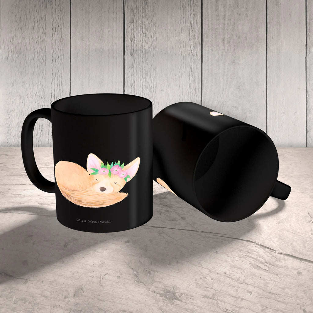 Tasse Wüstenfuchs Blumenkranz Henkelbecher, Kaffeepott, Kakaotasse, Tasse mit Motiv, kaffeebecher keramik, kaffeetasse bedruckt, Keramikbecher, Becher, Designtasse, Kaffeebecher, Kaffeetasse, Motivtasse, Frühstücksbecher, Trinkbecher, Geschenktasse, hochwertige tasse, Mug, Teebecher, Keramiktasse, Trinktasse, Bedruckte Tasse, schöne tasse, Bürobecher, milchkaffeetasse, tasse für kaffee, Dekotasse, Tasse mit Spruch, kaffeetasse keramik, Teepott, Tasse, statement tasse, haferl, Frühstückstasse, Sprüchetasse, kaffeebecher bedruckt, tasse für büro, Coffee Mug, heißgetränkebecher, Pott, Henkeltasse, design tasse, Teetasse, Bürotasse, Afrika, Wildtiere, Wüste, Wüstenfuchs, Blumen, Glücklich, Blumenkranz