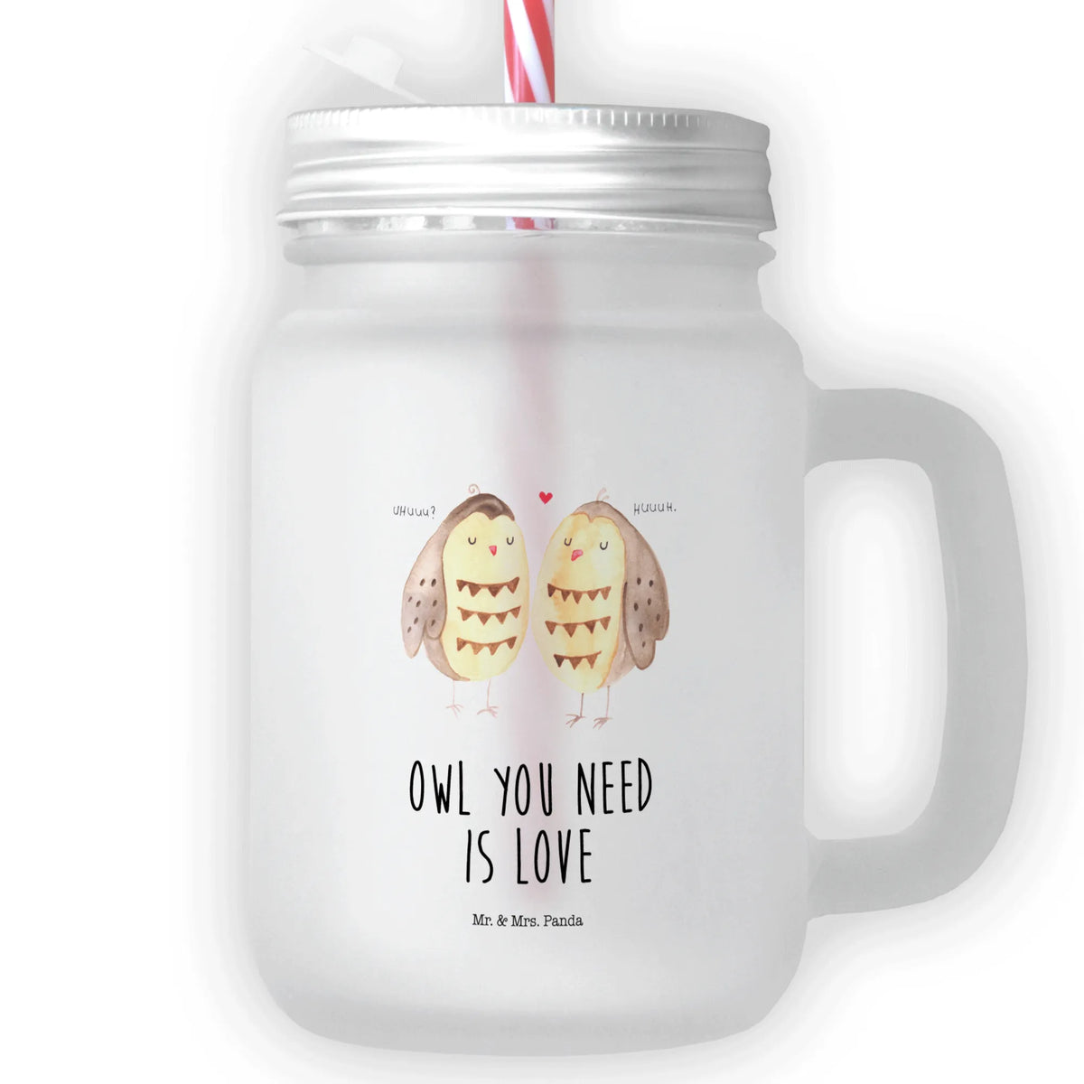 Szklanka Mason Jar sowy miłość Sowa