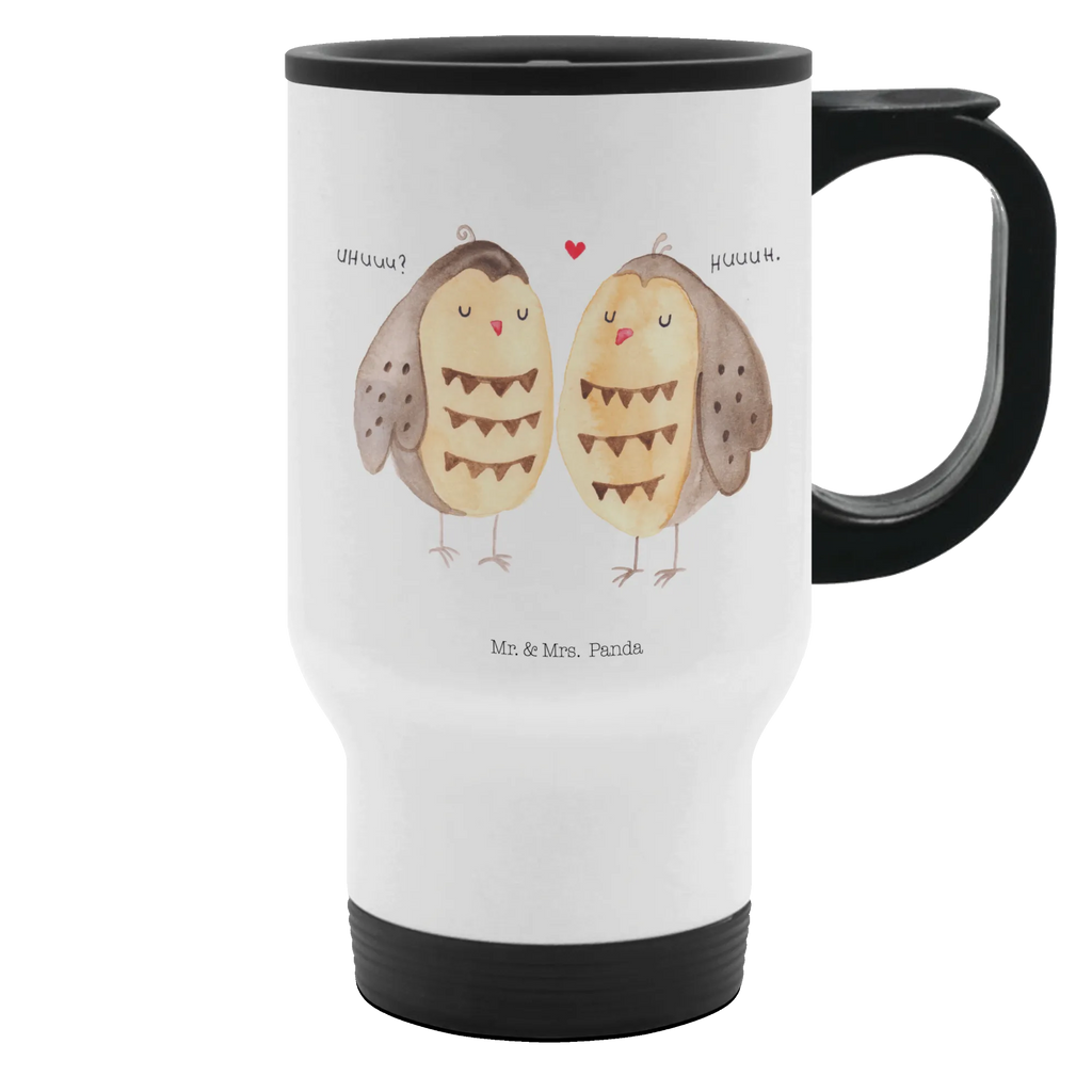 Insulated mug owls Love Thermo mug, travel coffee mug, travel mug, Insulated mug, Coffee mug, Thermo cup, To Go mug, owl, forest animal, bird, nocturnal, gift ideas, birthday present, illustrated, funny, romantic gift, owl decor, Girlfriend gift, All you need is love, Owl decoration, Pun funny, Love saying, Friend, Wedding saying, Love, Owl