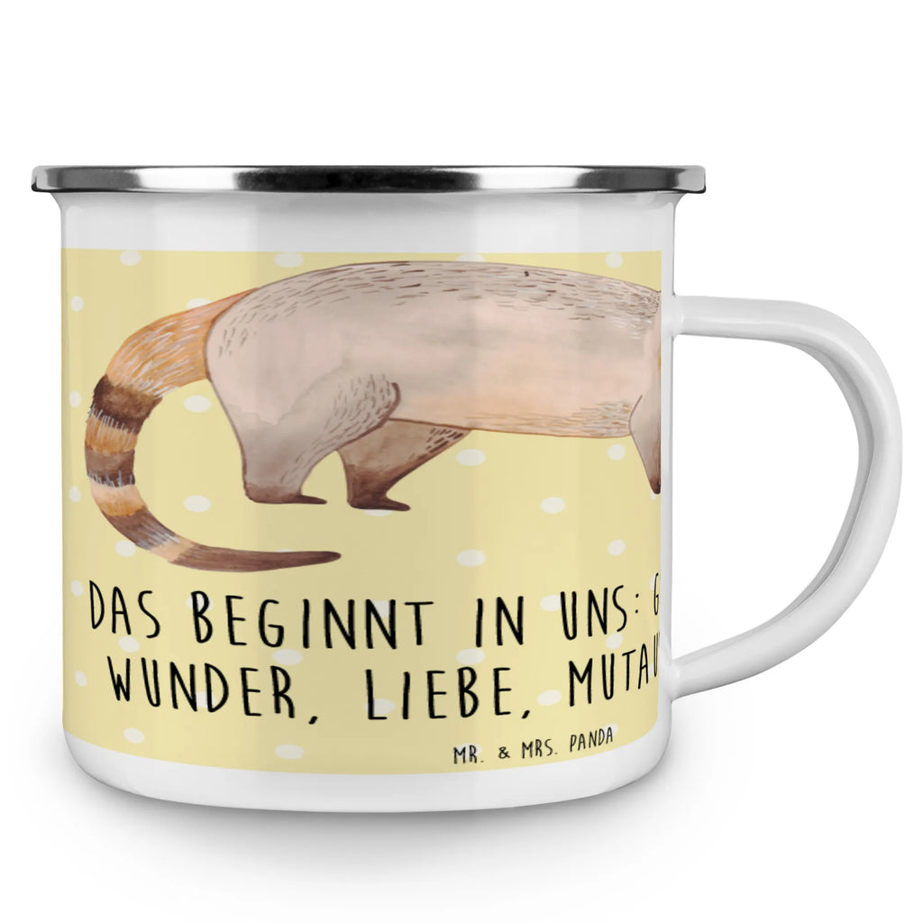 Enamel camping mug Coati reisetasse, Tasse Emaille, Kaffeetasse, Pott, Trinkbecher, metallbecher, Emaille Becher, Emailletasse, Tasse, Emaille Tasse, Campingbecher, Campingtasse, Teetasse, Reisebecher, becher emaille, Blechtasse, Kaffeebecher, blechbecher, emaillebecher, wanderbecher, Teebecher, wandertasse, Metalltasse, Becher, Lustige Sprüche, Tiere, Tiermotive, Gute Laune, Nasenbär, Bär, Rüsselbär, Nasenbären
