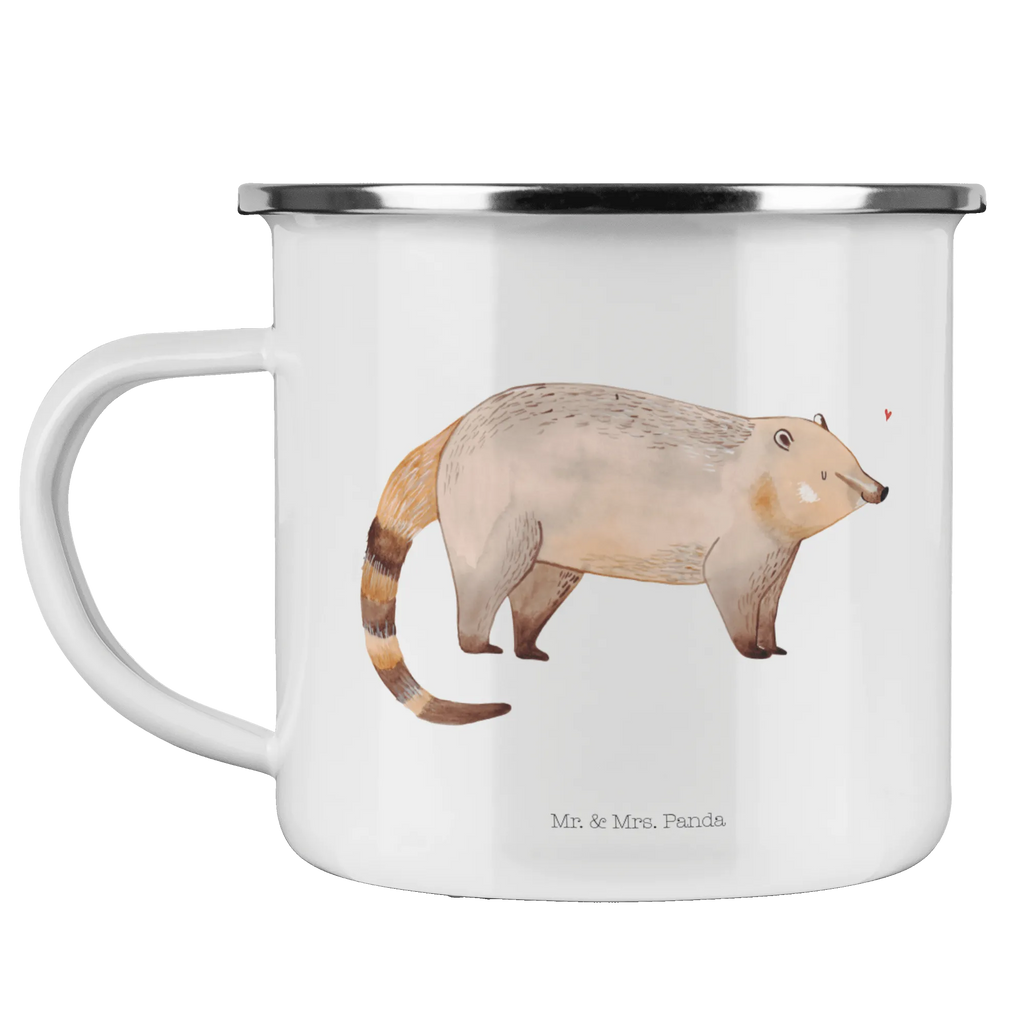 Enamel camping mug Coati reisetasse, Tasse Emaille, Kaffeetasse, Pott, Trinkbecher, metallbecher, Emaille Becher, Emailletasse, Tasse, Emaille Tasse, Campingbecher, Campingtasse, Teetasse, Reisebecher, becher emaille, Blechtasse, Kaffeebecher, blechbecher, emaillebecher, wanderbecher, Teebecher, wandertasse, Metalltasse, Becher, Lustige Sprüche, Tiere, Tiermotive, Gute Laune, Nasenbär, Bär, Rüsselbär, Nasenbären