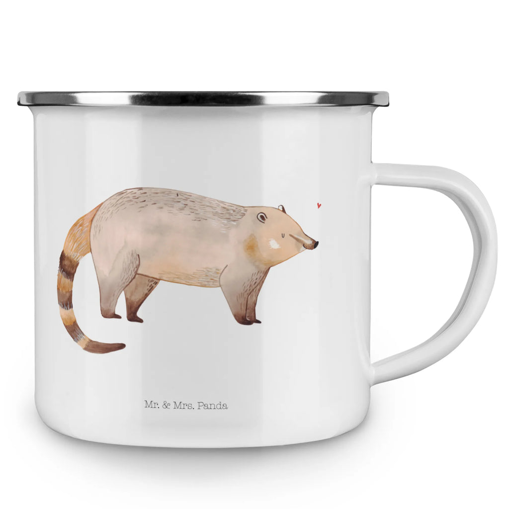 Enamel camping mug Coati reisetasse, Tasse Emaille, Kaffeetasse, Pott, Trinkbecher, metallbecher, Emaille Becher, Emailletasse, Tasse, Emaille Tasse, Campingbecher, Campingtasse, Teetasse, Reisebecher, becher emaille, Blechtasse, Kaffeebecher, blechbecher, emaillebecher, wanderbecher, Teebecher, wandertasse, Metalltasse, Becher, Lustige Sprüche, Tiere, Tiermotive, Gute Laune, Nasenbär, Bär, Rüsselbär, Nasenbären