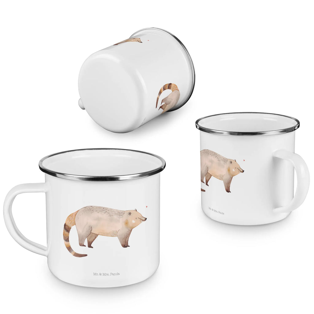 Enamel camping mug Coati reisetasse, Tasse Emaille, Kaffeetasse, Pott, Trinkbecher, metallbecher, Emaille Becher, Emailletasse, Tasse, Emaille Tasse, Campingbecher, Campingtasse, Teetasse, Reisebecher, becher emaille, Blechtasse, Kaffeebecher, blechbecher, emaillebecher, wanderbecher, Teebecher, wandertasse, Metalltasse, Becher, Lustige Sprüche, Tiere, Tiermotive, Gute Laune, Nasenbär, Bär, Rüsselbär, Nasenbären