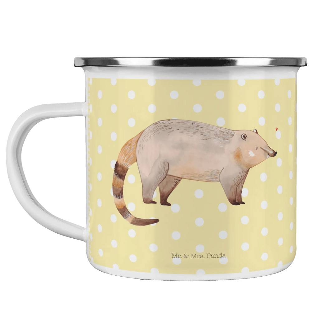 Enamel camping mug Coati reisetasse, Tasse Emaille, Kaffeetasse, Pott, Trinkbecher, metallbecher, Emaille Becher, Emailletasse, Tasse, Emaille Tasse, Campingbecher, Campingtasse, Teetasse, Reisebecher, becher emaille, Blechtasse, Kaffeebecher, blechbecher, emaillebecher, wanderbecher, Teebecher, wandertasse, Metalltasse, Becher, Lustige Sprüche, Tiere, Tiermotive, Gute Laune, Nasenbär, Bär, Rüsselbär, Nasenbären