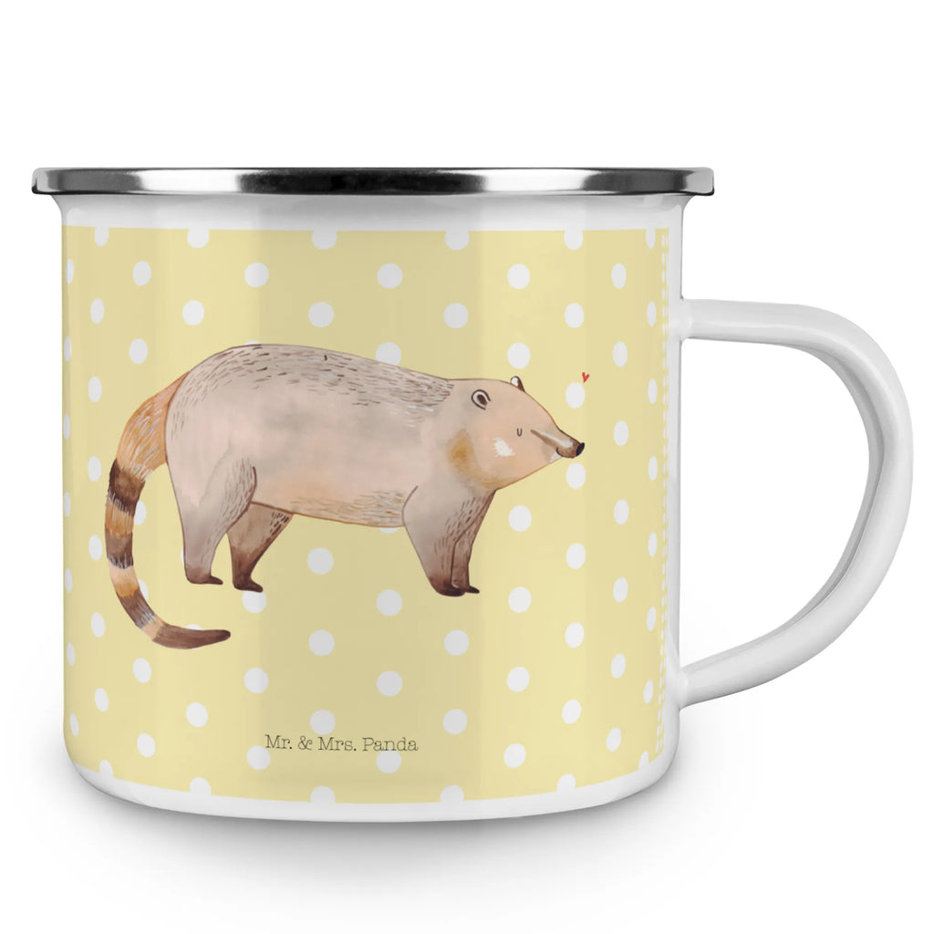 Enamel camping mug Coati reisetasse, Tasse Emaille, Kaffeetasse, Pott, Trinkbecher, metallbecher, Emaille Becher, Emailletasse, Tasse, Emaille Tasse, Campingbecher, Campingtasse, Teetasse, Reisebecher, becher emaille, Blechtasse, Kaffeebecher, blechbecher, emaillebecher, wanderbecher, Teebecher, wandertasse, Metalltasse, Becher, Lustige Sprüche, Tiere, Tiermotive, Gute Laune, Nasenbär, Bär, Rüsselbär, Nasenbären