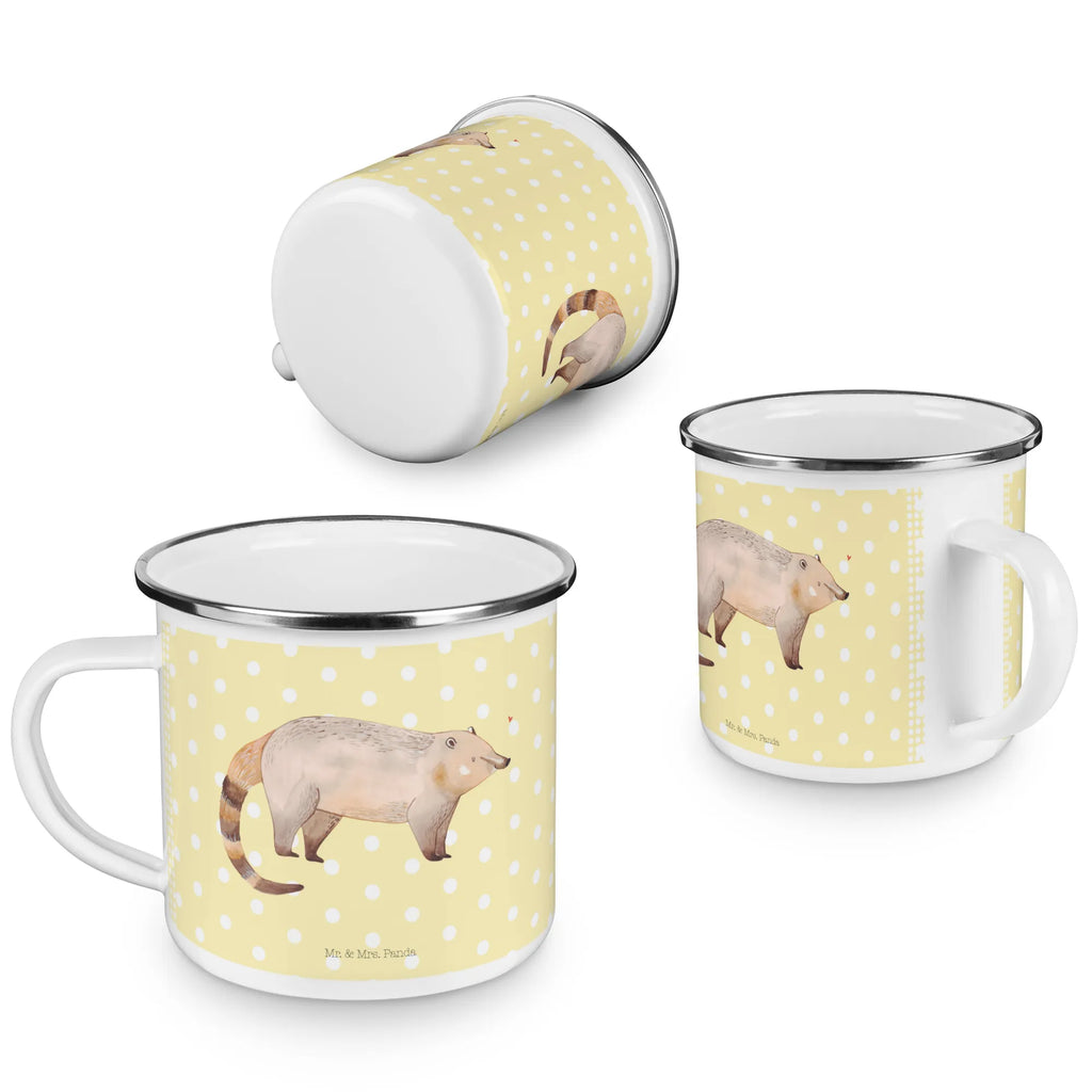 Enamel camping mug Coati reisetasse, Tasse Emaille, Kaffeetasse, Pott, Trinkbecher, metallbecher, Emaille Becher, Emailletasse, Tasse, Emaille Tasse, Campingbecher, Campingtasse, Teetasse, Reisebecher, becher emaille, Blechtasse, Kaffeebecher, blechbecher, emaillebecher, wanderbecher, Teebecher, wandertasse, Metalltasse, Becher, Lustige Sprüche, Tiere, Tiermotive, Gute Laune, Nasenbär, Bär, Rüsselbär, Nasenbären