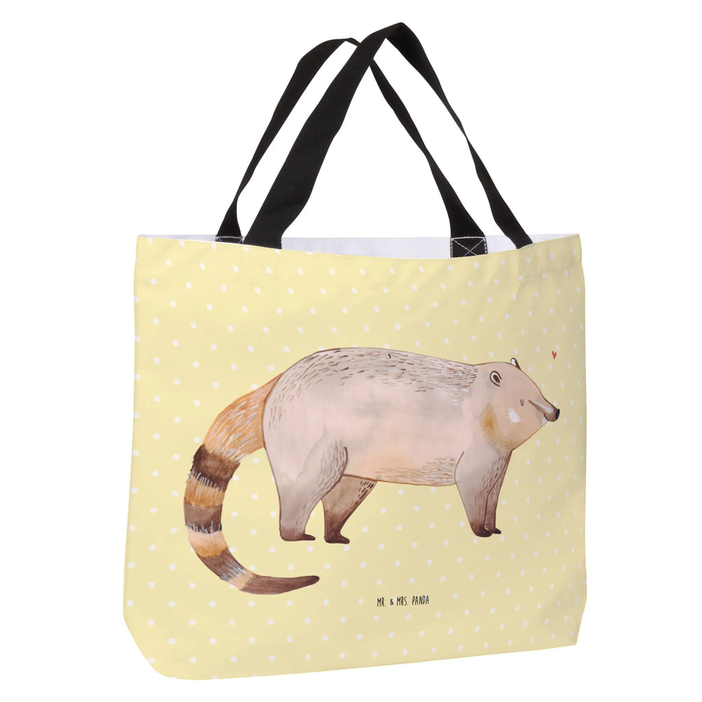 Shopper Coati Freizeittasche, Schultasche, Schultertasche, Tragebeutel, Stofftasche, Ausflug, Einkaufsbeutel, XXL Tasche, Einkaufstasche, Tüte, Strandtasche, Alltagstasche, Schulbeutel, Shopper, Beutel, XL, Lustige Sprüche, Tiere, Tiermotive, Gute Laune, Bär, Nasenbären, Nasenbär, Rüsselbär