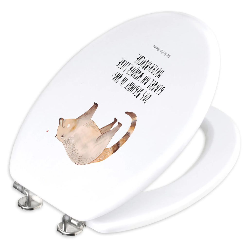 Motiv WC Sitz Nasenbär WC-Sitz, Toilettendeckel, Klodeckel, WC-Deckel, Klobrille, Toilettensitz, Tiere, Tiermotive, lustige Sprüche, Gute Laune, Nasenbär, Rüsselbär, Bär, Nasenbären