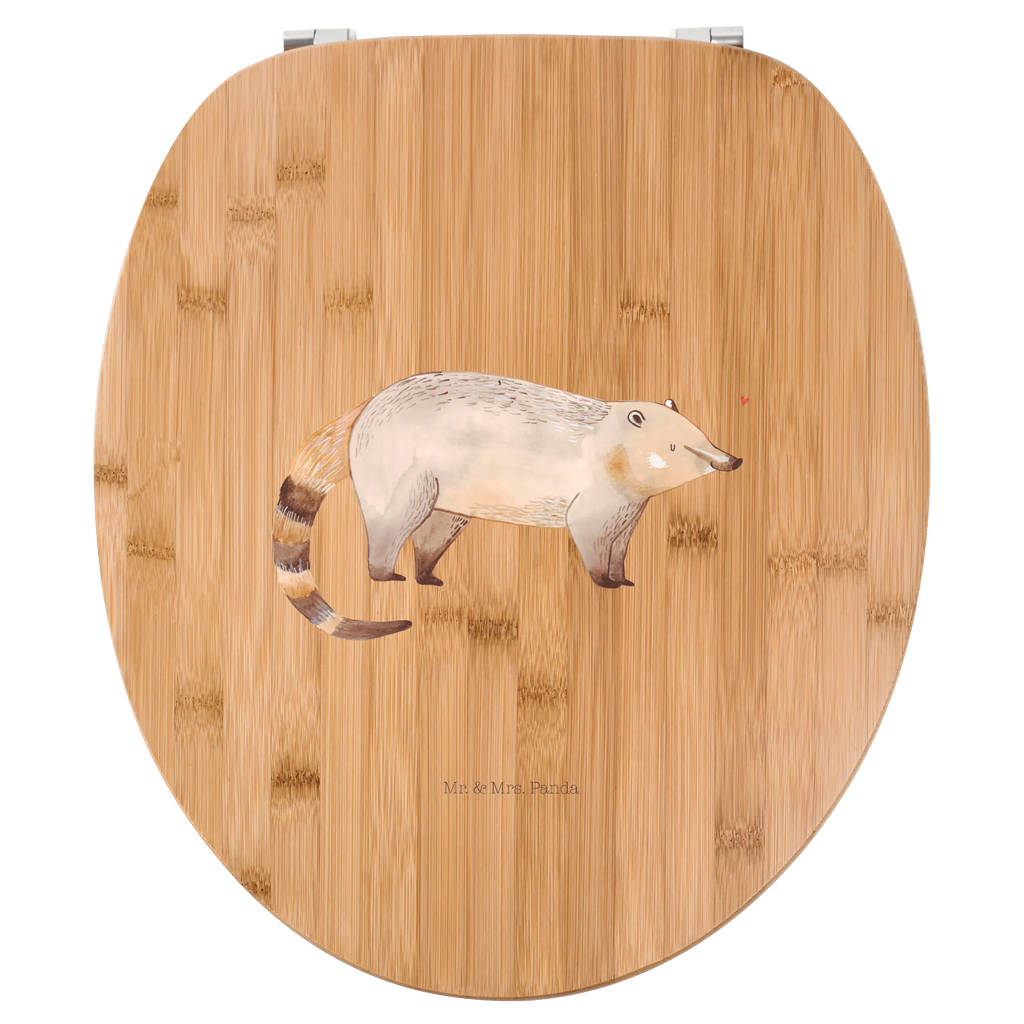 Motiv WC Sitz Nasenbär WC-Sitz, Toilettendeckel, Klodeckel, WC-Deckel, Klobrille, Toilettensitz, Tiere, Tiermotive, lustige Sprüche, Gute Laune, Nasenbär, Rüsselbär, Bär, Nasenbären