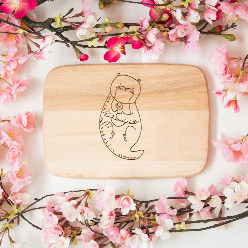 Küchenbrett Otter Muschel Schneidebrett Holz, Frühstücksbrett, Frühstücksbrettchen, Schneidebrett, Küchenbrett, Holzbrett, Otter, Fischotter, Seeotter, träumen, Motivation, Tagträumen, grübeln, Büro, Otterliebe