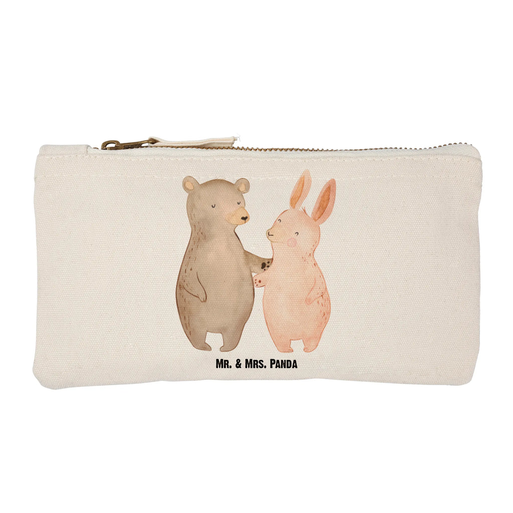 Make-up bag bear and rabbit Embrace Schminktäschchen, Schminkbeutel, utensilientasche, Kosmetikbeutel, aufbewahrungstasche, Stiftemäppchen, Federmappe, Kulturbeutel, aufbewahrungsbeutel, beauty case, Etui, Kosmetiktasche, Waschbeutel, pinsel tasche, Kulturtasche, kosmetiktäschchen, Mäppchen, pencil case, toiletry bag, beauty tasche, Schminktasche, Waschtasche, Schlampermäppchen, Freundin, Liebe, Ehefrau, Ehemann, Partner, Verlobung, Freund, Jahrestag, Hocheitstag, Heiratsantrag, Liebesgeschenk, Heiraten, Bester Freund, Best Friends, Bär, Bärchen, Freunde, Hase
