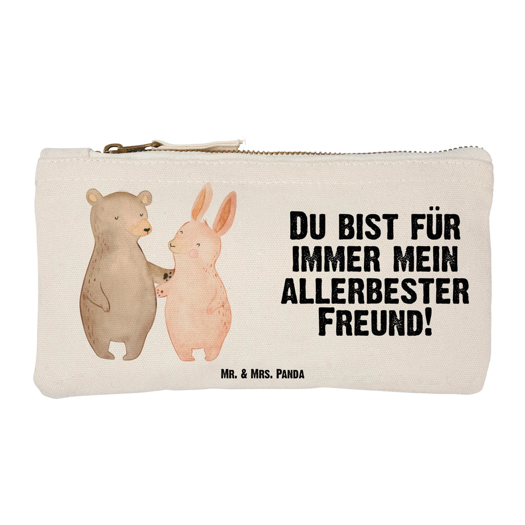 Make-up bag bear and rabbit Embrace Schminktäschchen, Schminkbeutel, utensilientasche, Kosmetikbeutel, aufbewahrungstasche, Stiftemäppchen, Federmappe, Kulturbeutel, aufbewahrungsbeutel, beauty case, Etui, Kosmetiktasche, Waschbeutel, pinsel tasche, Kulturtasche, kosmetiktäschchen, Mäppchen, pencil case, toiletry bag, beauty tasche, Schminktasche, Waschtasche, Schlampermäppchen, Freundin, Liebe, Ehefrau, Ehemann, Partner, Verlobung, Freund, Jahrestag, Hocheitstag, Heiratsantrag, Liebesgeschenk, Heiraten, Bester Freund, Best Friends, Bär, Bärchen, Freunde, Hase