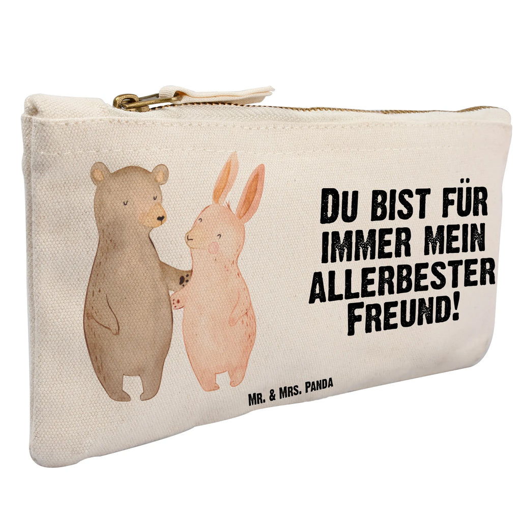 Make-up bag bear and rabbit Embrace Schminktäschchen, Schminkbeutel, utensilientasche, Kosmetikbeutel, aufbewahrungstasche, Stiftemäppchen, Federmappe, Kulturbeutel, aufbewahrungsbeutel, beauty case, Etui, Kosmetiktasche, Waschbeutel, pinsel tasche, Kulturtasche, kosmetiktäschchen, Mäppchen, pencil case, toiletry bag, beauty tasche, Schminktasche, Waschtasche, Schlampermäppchen, Freundin, Liebe, Ehefrau, Ehemann, Partner, Verlobung, Freund, Jahrestag, Hocheitstag, Heiratsantrag, Liebesgeschenk, Heiraten, Bester Freund, Best Friends, Bär, Bärchen, Freunde, Hase