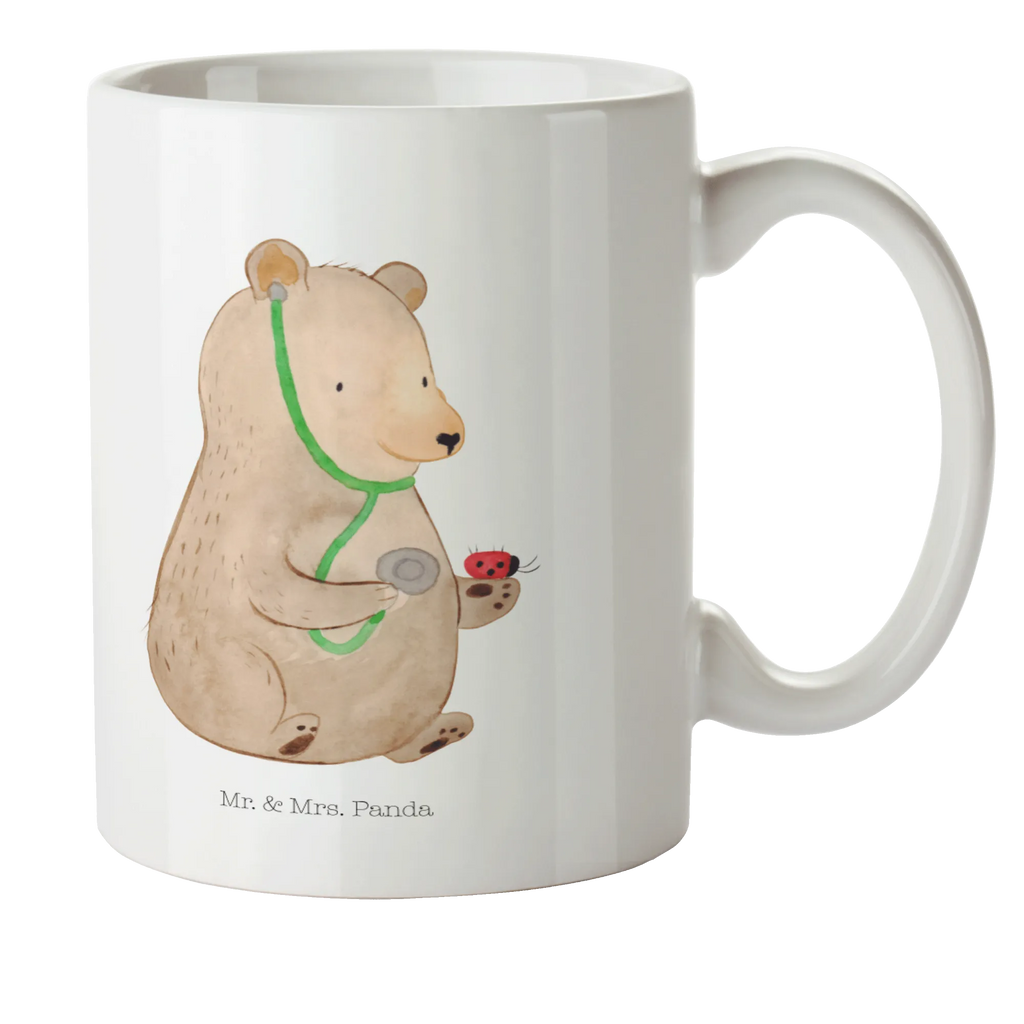 Child's mug bear Physician camping mug, coffee cup, mug, drinking cup, plastic cup, kindergarten, bear, teddy, teddy bear, cuddly toy, Professor, Doctor, Bear