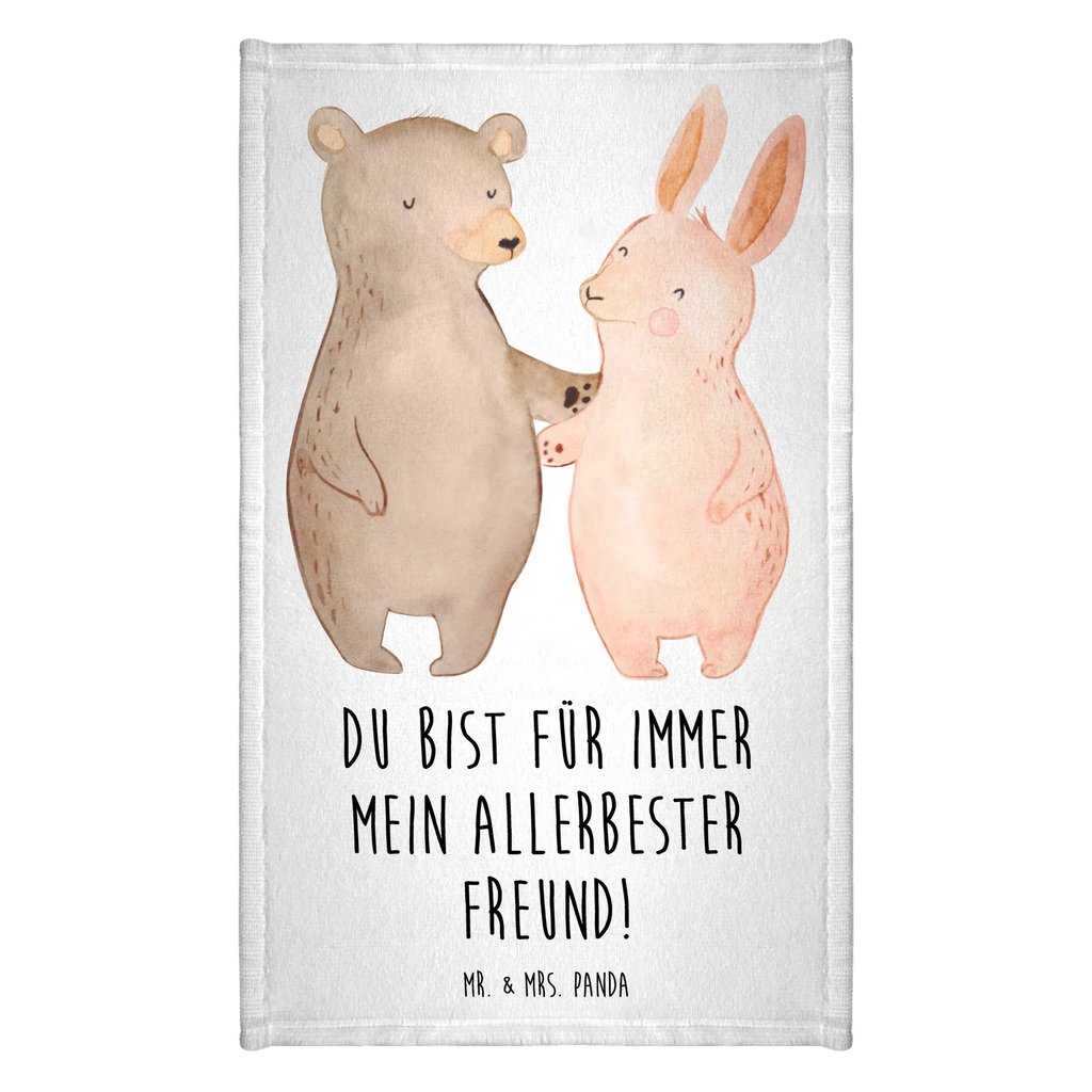 Guest towel bear and rabbit Embrace Handtuch, Badehandtuch, Badezimmer, Handtücher, groß, Kinder, Baby, Liebe, Partner, Freund, Freundin, Ehemann, Ehefrau, Heiraten, Verlobung, Heiratsantrag, Liebesgeschenk, Jahrestag, Hocheitstag, Freunde, bester Freund, Hase, Bär, Bärchen, best friends