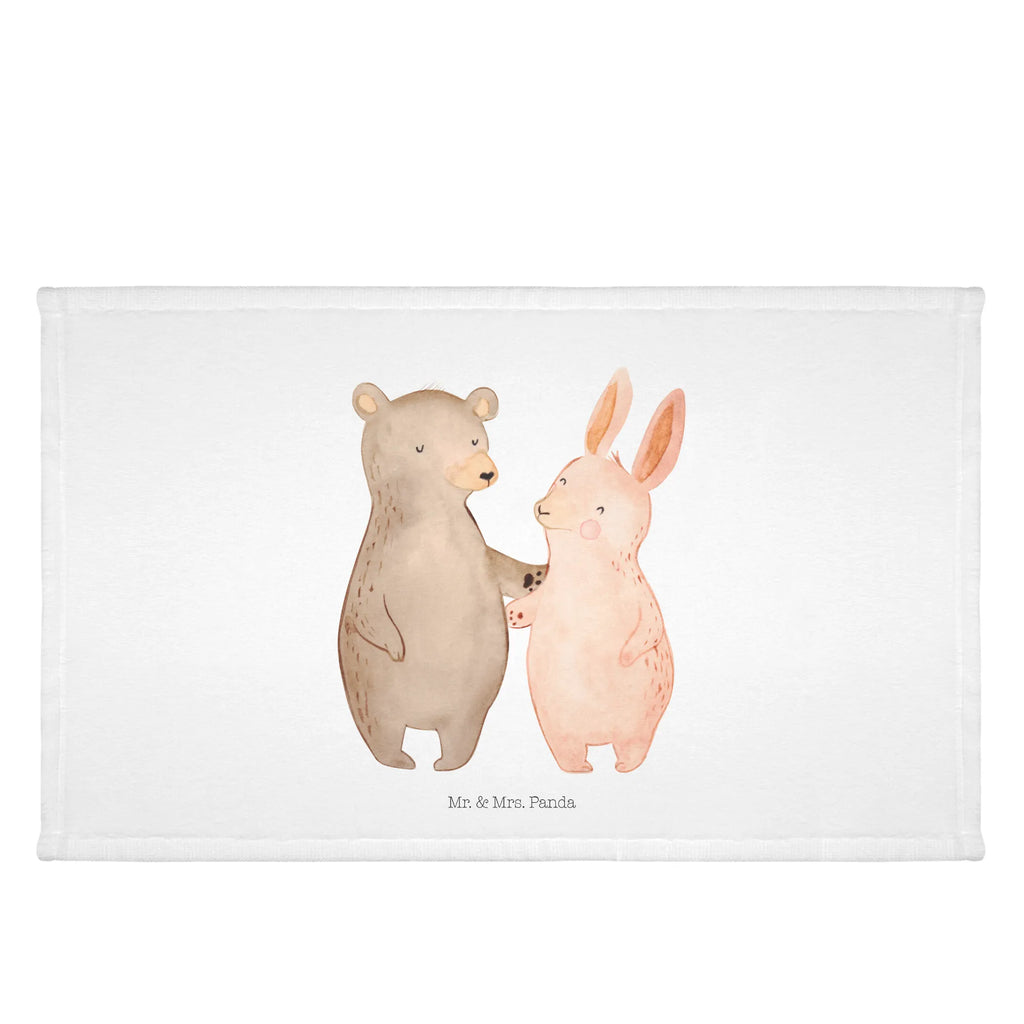 Guest towel bear and rabbit Embrace Handtuch, Badehandtuch, Badezimmer, Handtücher, groß, Kinder, Baby, Liebe, Partner, Freund, Freundin, Ehemann, Ehefrau, Heiraten, Verlobung, Heiratsantrag, Liebesgeschenk, Jahrestag, Hocheitstag, Freunde, bester Freund, Hase, Bär, Bärchen, best friends