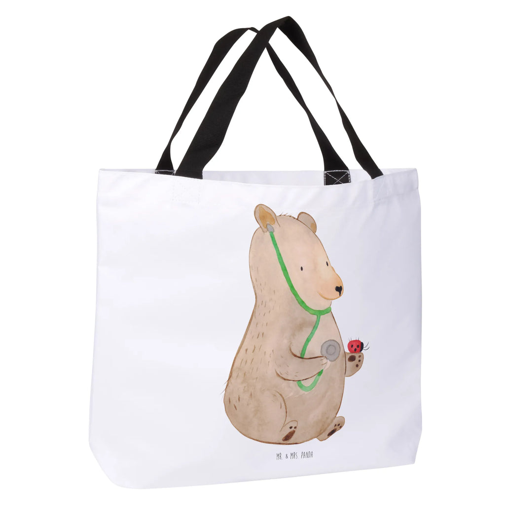 Shopper Bär Arzt Schultasche, Schulbeutel, Alltagstasche, Tragebeutel, Tasche, Einkaufstasche, Shopper, Beutel, Einkaufsbeutel, Freizeittasche, Strandtasche, Bär, Teddy, Teddybär, Arzt, Doktor, Doktorin, Professorin, Professor, Ärztin