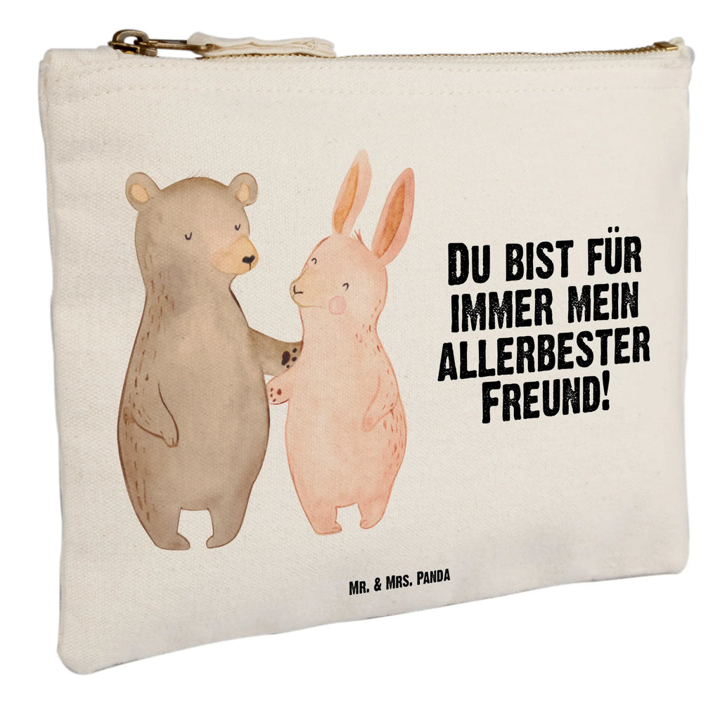 Make-up bag bear and rabbit Embrace Schminktäschchen, Schminkbeutel, utensilientasche, Kosmetikbeutel, aufbewahrungstasche, Stiftemäppchen, Federmappe, Kulturbeutel, aufbewahrungsbeutel, beauty case, Etui, Kosmetiktasche, Waschbeutel, pinsel tasche, Kulturtasche, kosmetiktäschchen, Mäppchen, pencil case, toiletry bag, beauty tasche, Schminktasche, Waschtasche, Schlampermäppchen, Freundin, Liebe, Ehefrau, Ehemann, Partner, Verlobung, Freund, Jahrestag, Hocheitstag, Heiratsantrag, Liebesgeschenk, Heiraten, Bester Freund, Best Friends, Bär, Bärchen, Freunde, Hase