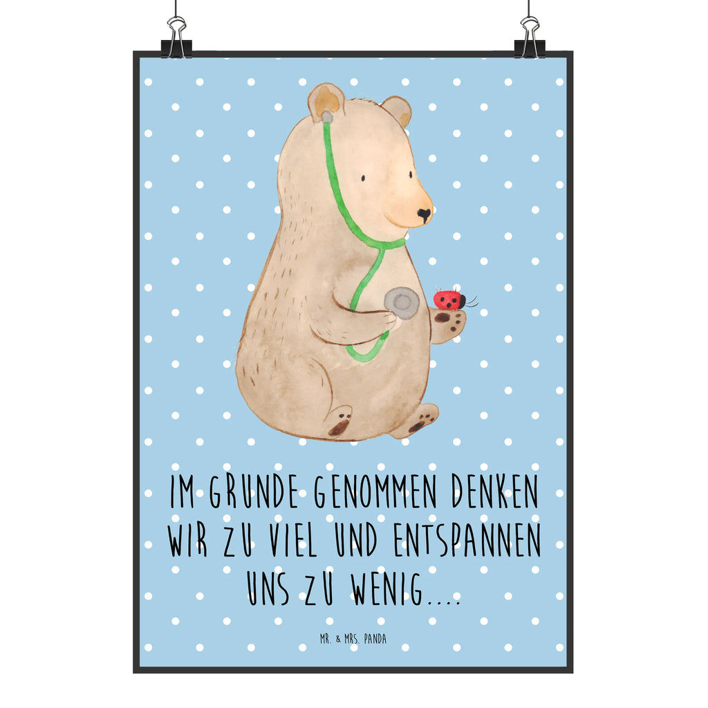 Plakat niedźwiedź lekarz Poster, wanddeko, wandkunst, Mr. & Mrs. Panda Poster, wanddruck, kunstdruck poster, Bild für Wand, Wanddeko Bild, Posterdruck, Deko Bild, Wandposter, Plakat, Designposter, Kunstdruck, Bild, Wandschmuck, drucke, kunst für die wand, grafikposter, Wanddekoration, kunstposter, Wandbild, Teddy, Bär, Teddybär, Professorin, Doktorin, Doktor, Professor, Arzt, Ärztin