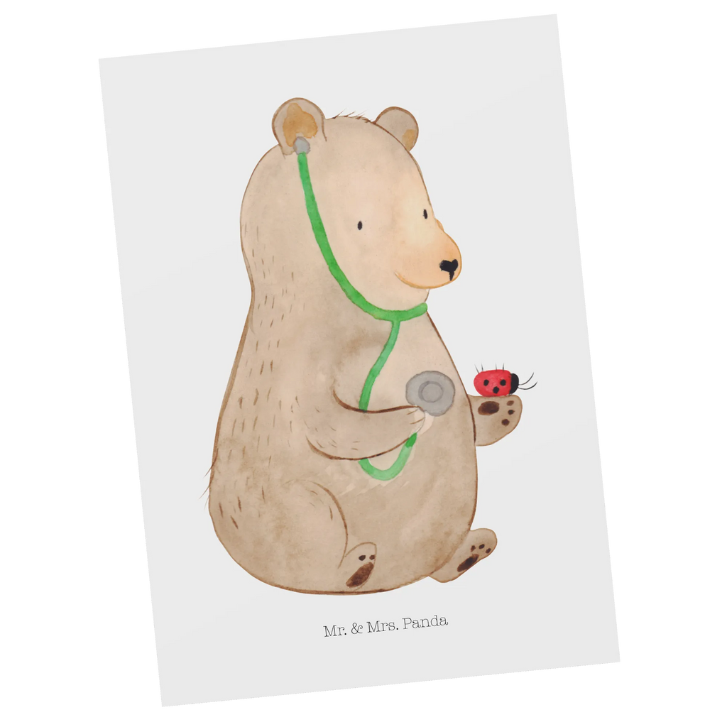 Pocztówka niedźwiedź lekarz Karte, Ansichtskarten, Ansichtskarte, Einladungskarten Geburtstag, Einladung, Einladungskarte, Postkarte, Geburtstagskarte, Einladung Geburtstag, Geschenkkarte, Grußkarte, Dankeskarte, Bär, Teddy, Teddybär, Doktor, Ärztin, Professorin, Doktorin, Arzt, Professor