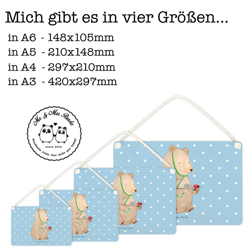 Decorative sign bear Physician dekoschilder, sprüche schild, Holztafel, Spruchschild, Küchenschild, hängeschild, Schild, wandhänger, Holzschild, Türschild, Schild mit Spruch, Badschild, wandtafel, dekotafel, Deko Wandtafel, Motivschild, Deko Schild, holzbild, Dekoschild, Türschild Familie, dekoration schild, Wandschild, Teddybär, Teddy, Bär, Professorin, Doktorin, Ärztin, Professor, Arzt, Doktor